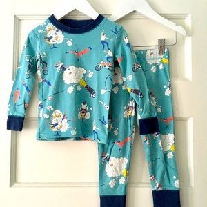 Mini Boden Cosy Pajama Set in Daredevil Print 3Y